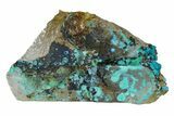Botryoidal Chrysocolla on Quartz - Tentadora Mine, Peru #169236-1